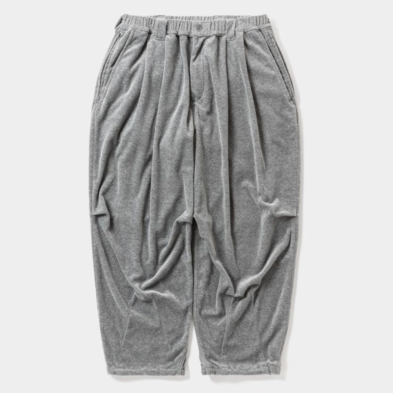 画像1: TIGHTBOOTH/VELOUR BALLOON PANTS（Gray）［ベロアバルーンパンツ-26春夏］