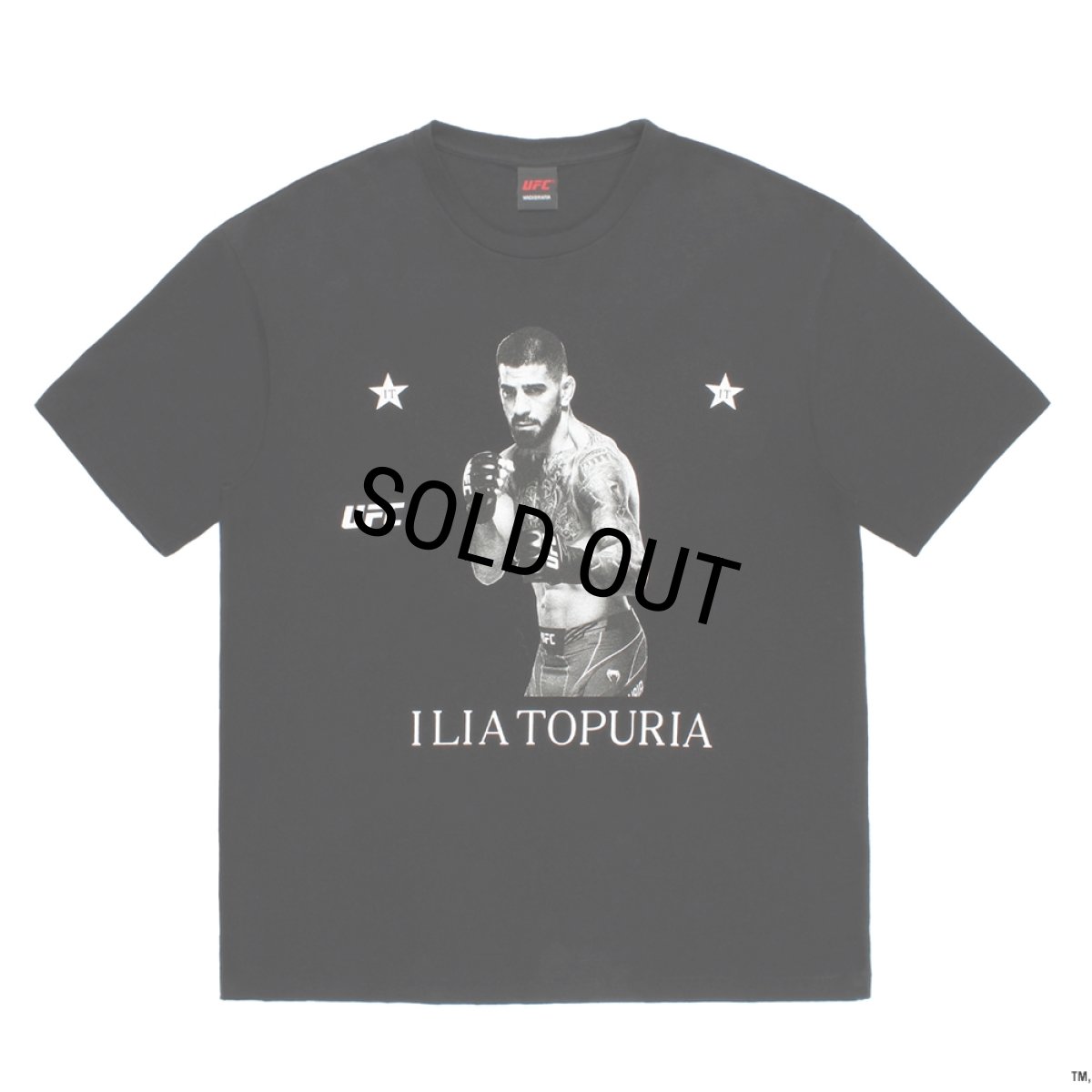 画像1: WACKO MARIA/UFC / WASHED HEAVY WEIGHT T-SHIRT（BLACK）［プリント+刺繍T-26春夏］ (1)