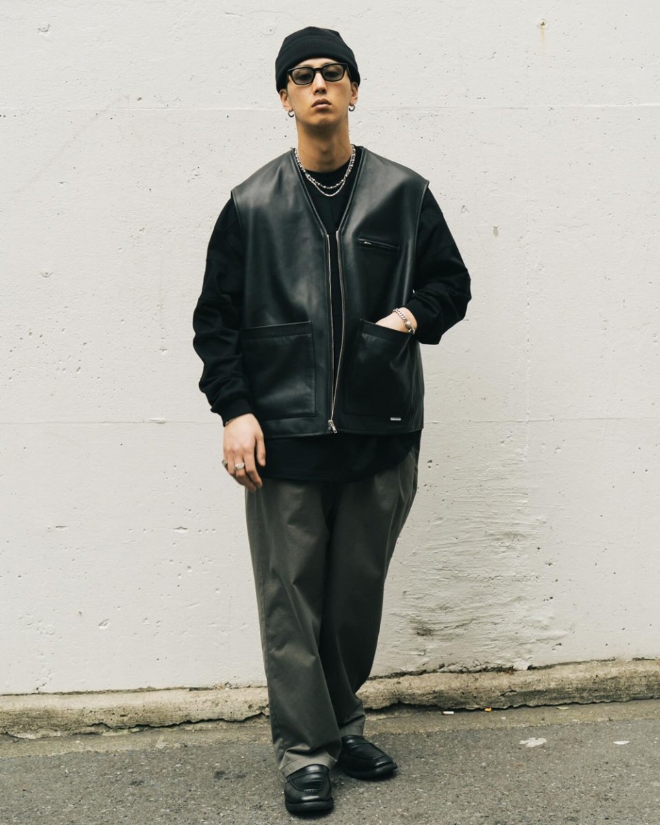 画像5: COOTIE PRODUCTIONS/Westpoint 2 Tuck Easy Trousers（Gray）［ウエストポイントツータックイージートラウザース-26春夏］ (5)