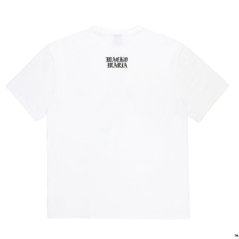 画像2: WACKO MARIA/UFC / WASHED HEAVY WEIGHT T-SHIRT（WHITE）［プリント+刺繍T-26春夏］