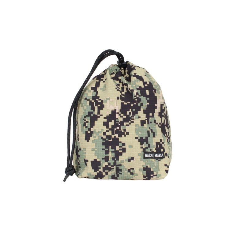 画像1: WACKO MARIA/DIGITAL CAMO DRAWSTRING BAG（KHAKI）［デジタルカモドローストリングバッグ-26春夏］