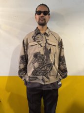 画像11: exodus brand/百鬼図 WOOL GABARDINE SWING TOP JACKET（BEIGE）［スウィングトップJKT-26春夏］ (11)