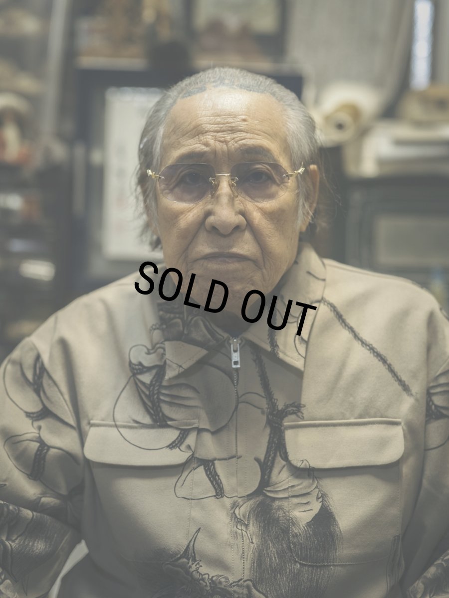 画像5: exodus brand/百鬼図 WOOL GABARDINE SWING TOP JACKET（BEIGE）［スウィングトップJKT-26春夏］ (5)