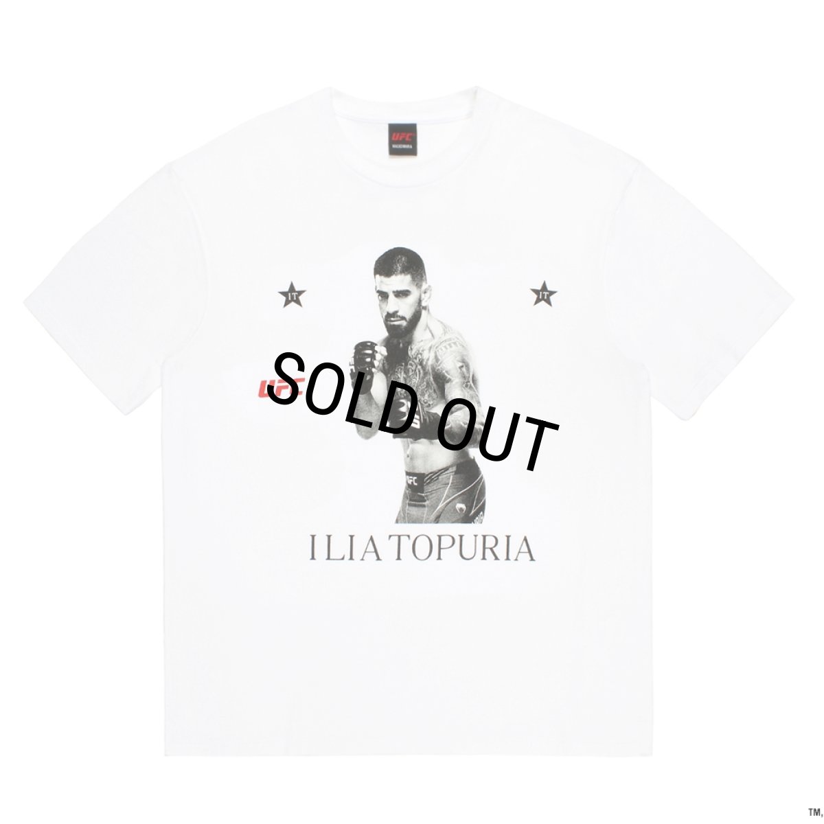 画像1: WACKO MARIA/UFC / WASHED HEAVY WEIGHT T-SHIRT（WHITE）［プリント+刺繍T-26春夏］ (1)