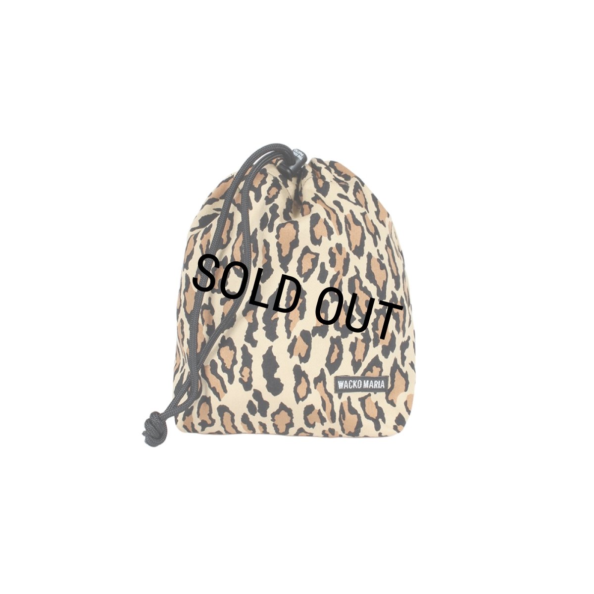 画像1: WACKO MARIA/LEOPARD DRAWSTRING BAG（BEIGE）［レオパードドローストリングバッグ-26春夏］ (1)