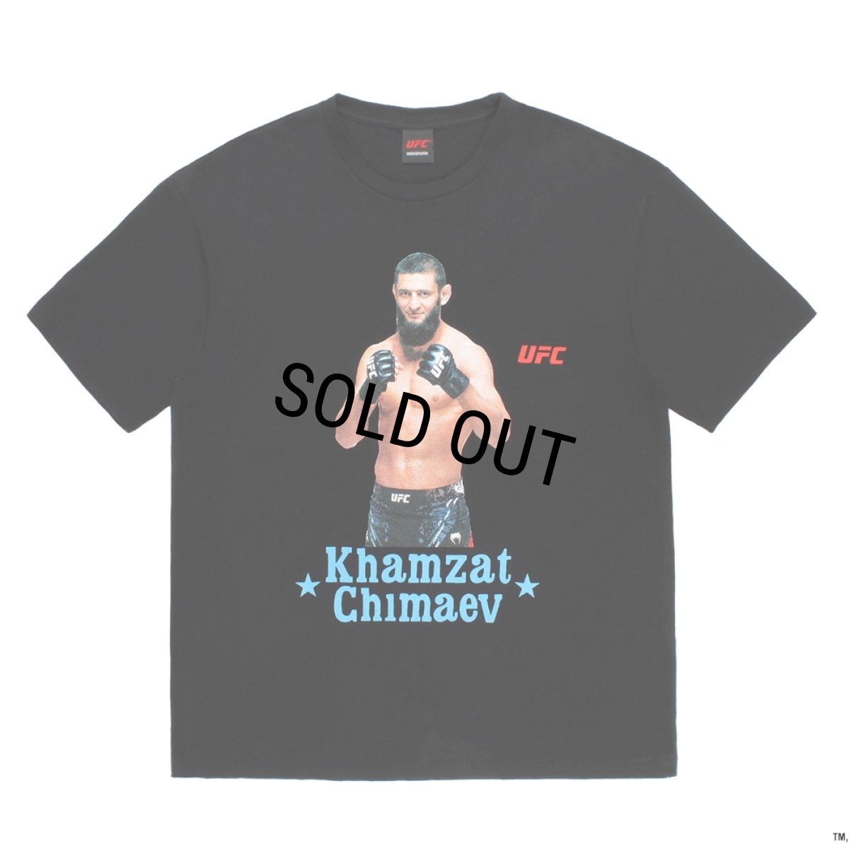 画像1: WACKO MARIA/UFC / WASHED HEAVY WEIGHT T-SHIRT（BLACK）［プリント+刺繍T-26春夏］ (1)