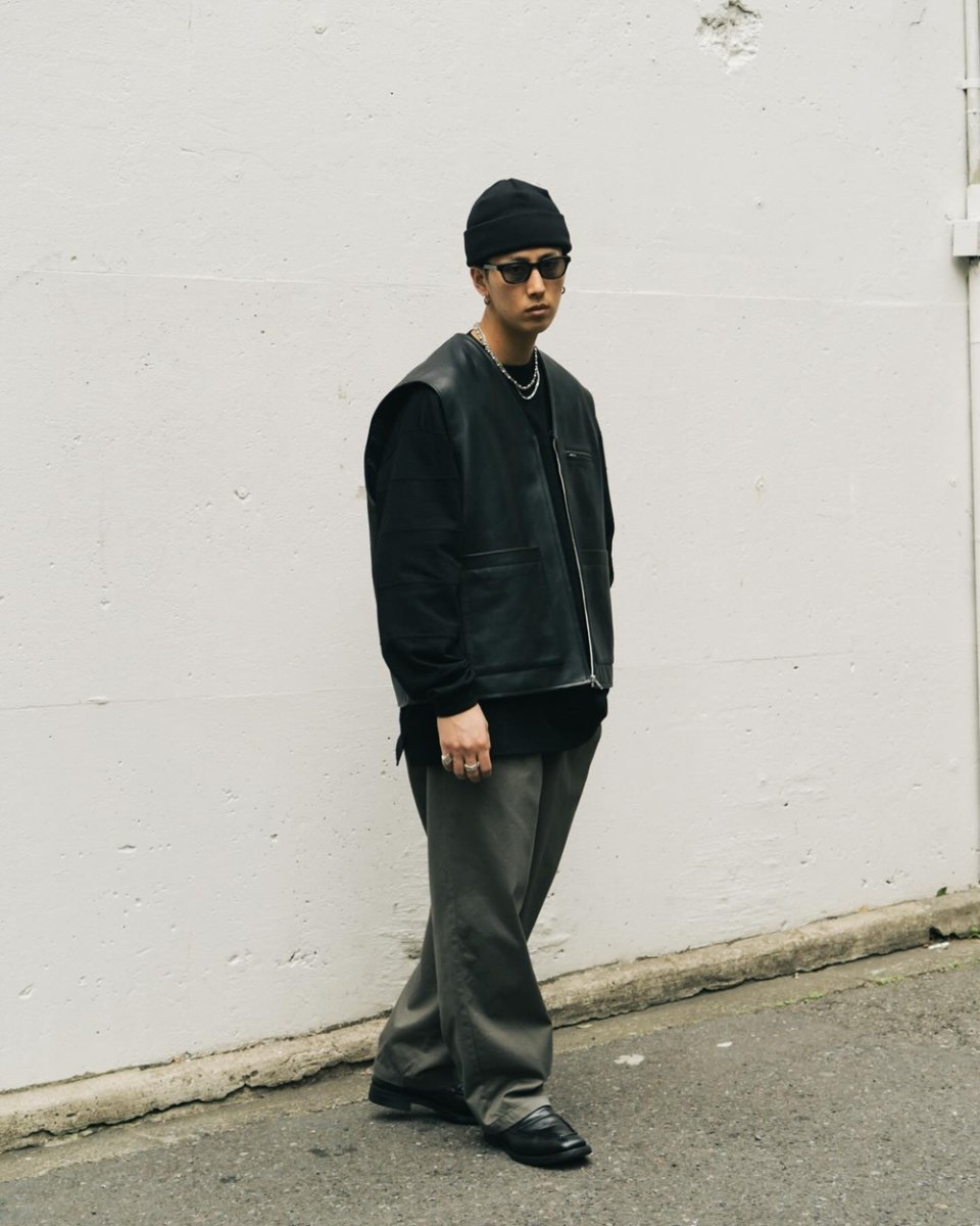 画像6: COOTIE PRODUCTIONS/Westpoint 2 Tuck Easy Trousers（Gray）［ウエストポイントツータックイージートラウザース-26春夏］ (6)