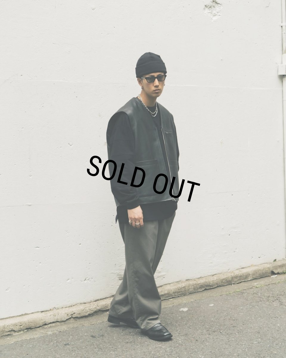 画像6: COOTIE PRODUCTIONS/Westpoint 2 Tuck Easy Trousers（Gray）［ウエストポイントツータックイージートラウザース-26春夏］ (6)