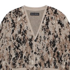 画像2: WACKO MARIA/DIGITAL CAMO JACQUARD KNIT CARDIGAN（BEIGE）［デジタルカモジャガードニットカーディガン-26春夏］ (2)