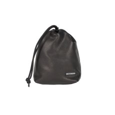 画像1: WACKO MARIA/LEATHER DRAWSTRING BAG（BLACK）［レザードローストリングバッグ-26春夏］ (1)