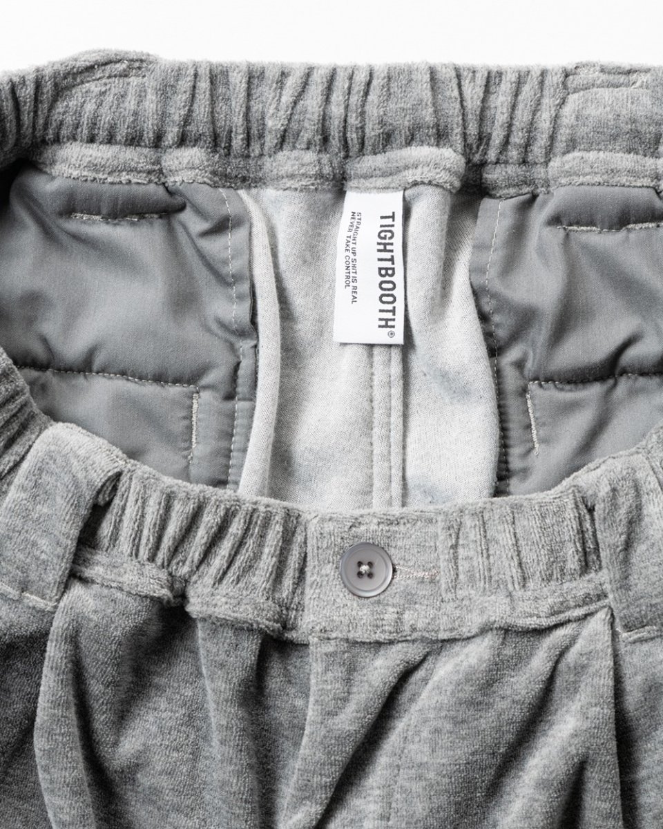 画像4: TIGHTBOOTH/VELOUR BALLOON PANTS（Gray）［ベロアバルーンパンツ-26春夏］ (4)