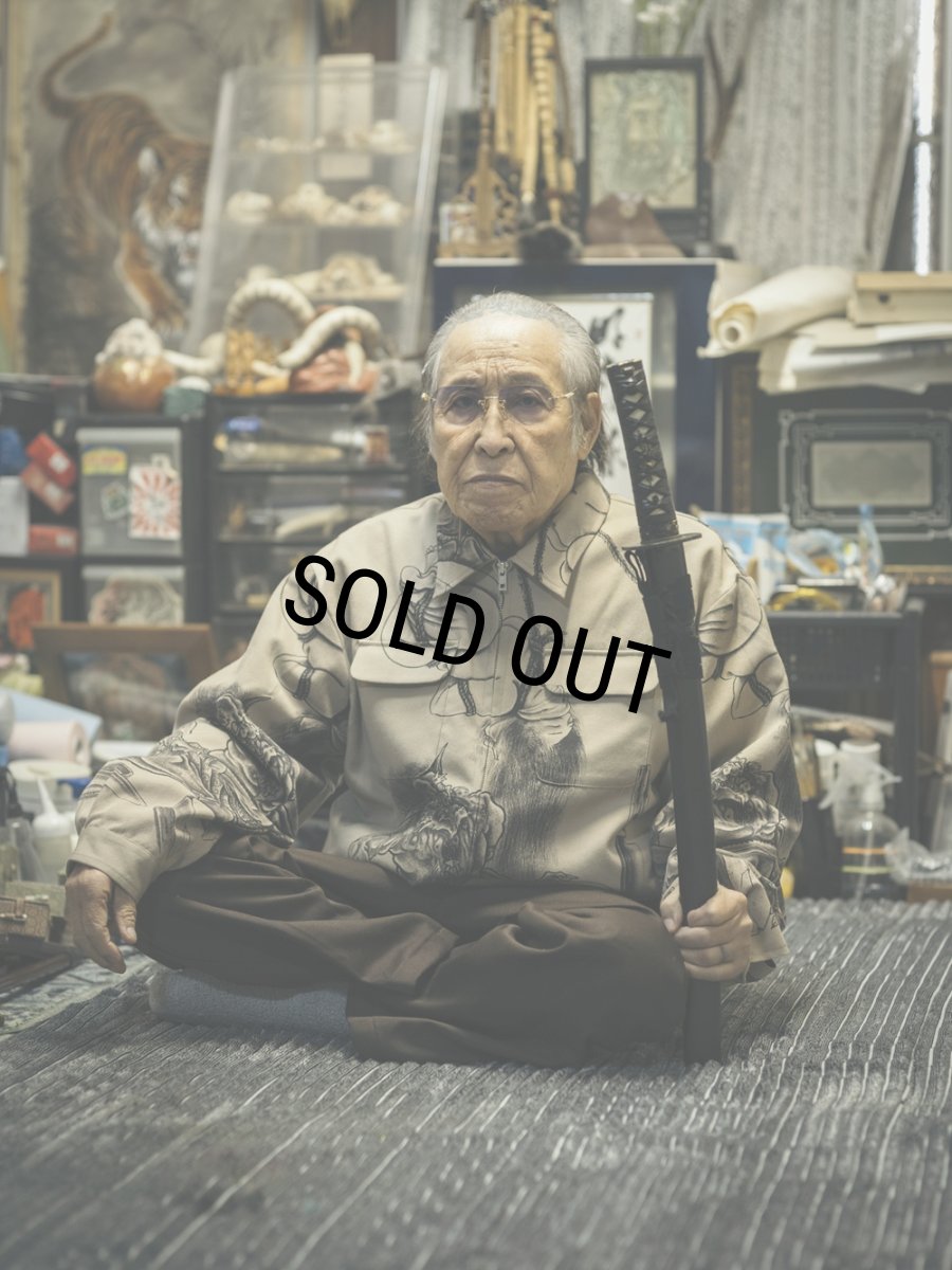 画像6: exodus brand/百鬼図 WOOL GABARDINE SWING TOP JACKET（BEIGE）［スウィングトップJKT-26春夏］ (6)