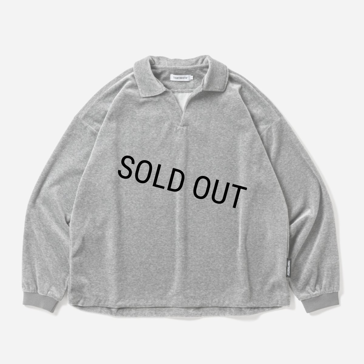 画像1: TIGHTBOOTH/SKIPPER VELOUR L/S SHIRT（Gray）［スキッパーベロアシャツ-26春夏］ (1)