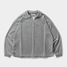 画像1: TIGHTBOOTH/SKIPPER VELOUR L/S SHIRT（Gray）［スキッパーベロアシャツ-26春夏］ (1)