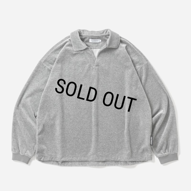TIGHTBOOTH/SKIPPER VELOUR L/S SHIRT（Gray）［スキッパーベロア