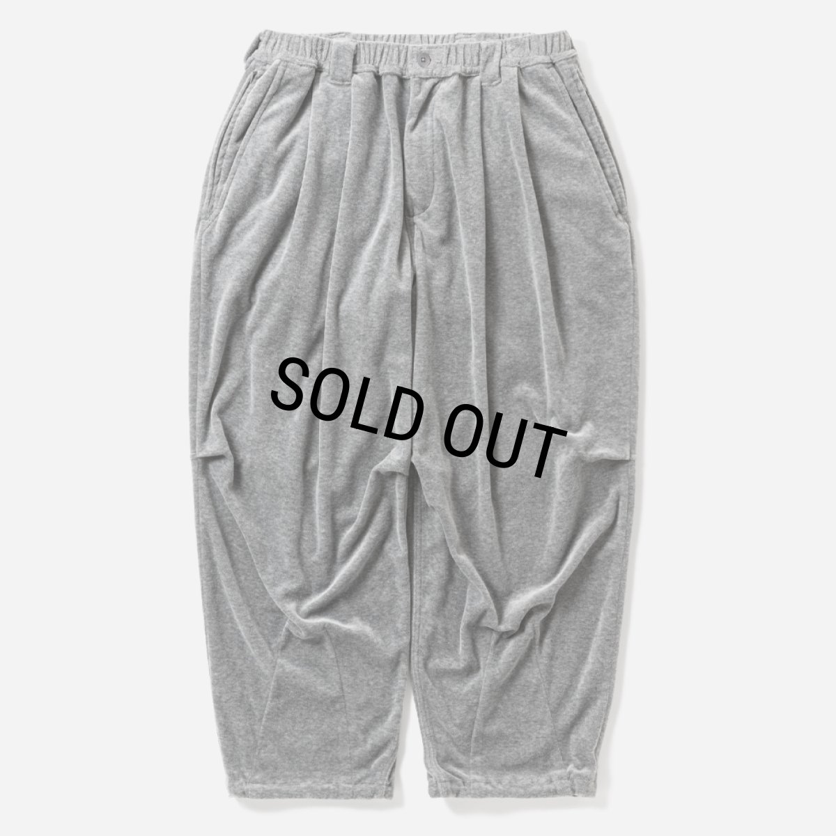 画像1: TIGHTBOOTH/VELOUR BALLOON PANTS（Gray）［ベロアバルーンパンツ-26春夏］ (1)