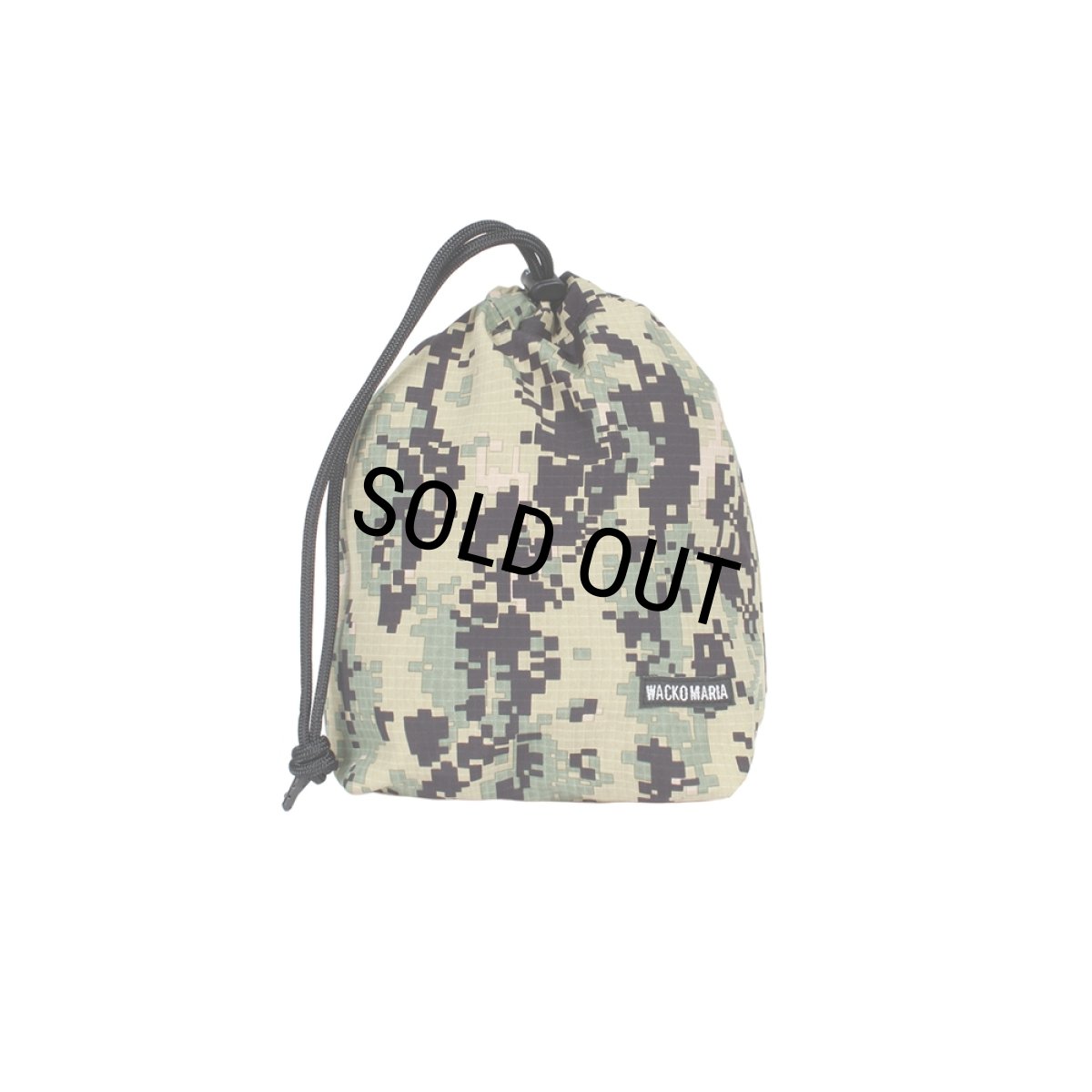 画像1: WACKO MARIA/DIGITAL CAMO DRAWSTRING BAG（KHAKI）［デジタルカモドローストリングバッグ-26春夏］ (1)