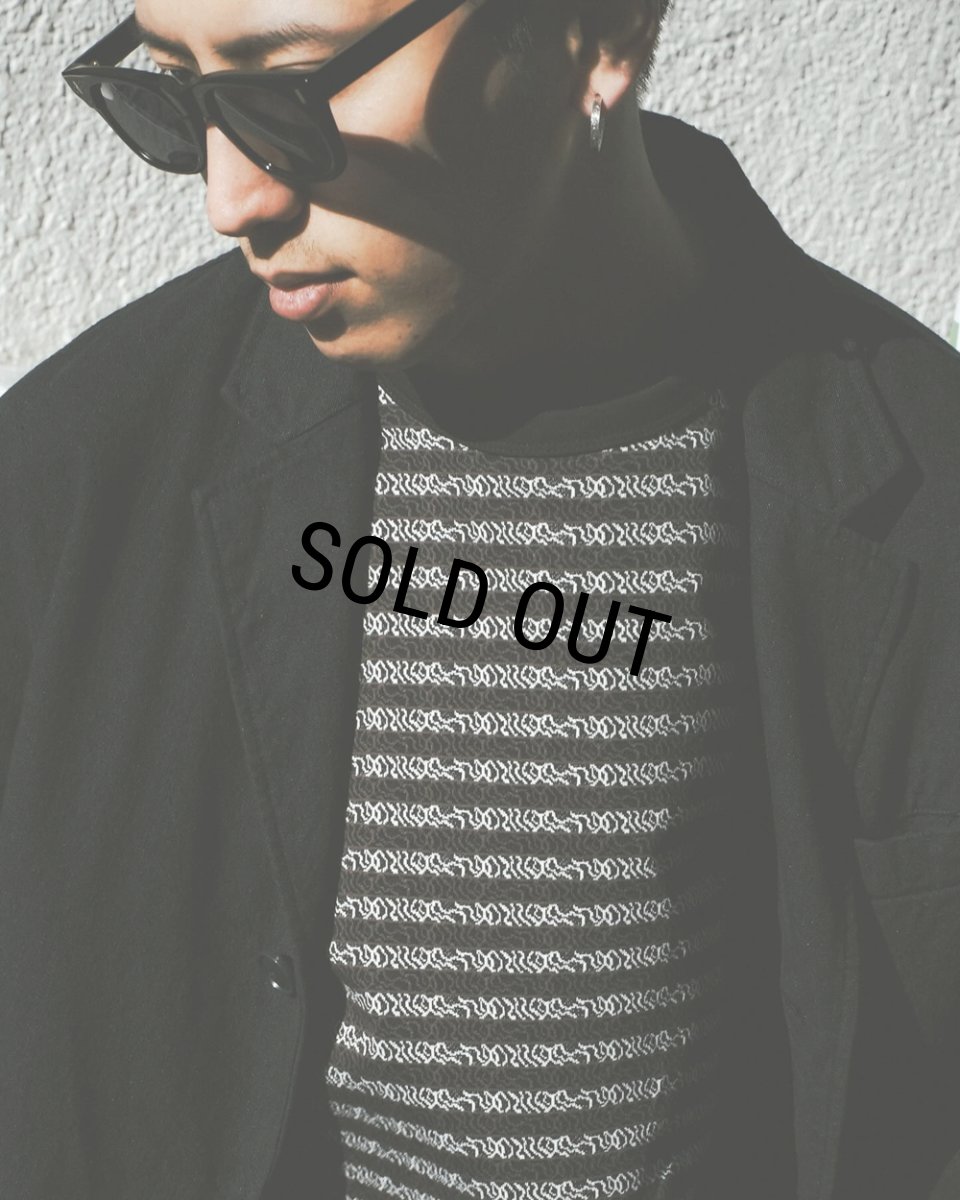 画像4: COOTIE PRODUCTIONS/Supima Jacquard Border L/S Tee（Black）［ジャガードボーダー長袖T-26春夏］ (4)