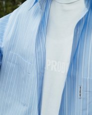 画像6: COOTIE PRODUCTIONS/Stripe Broad L/S Shirt（Saxe）［ストライプブロードシャツ-26春夏］ (6)
