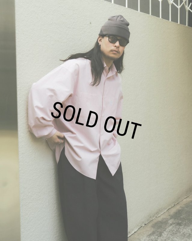 COOTIE PRODUCTIONS/Stripe Broad L/S Shirt（Pink）［ストライプ