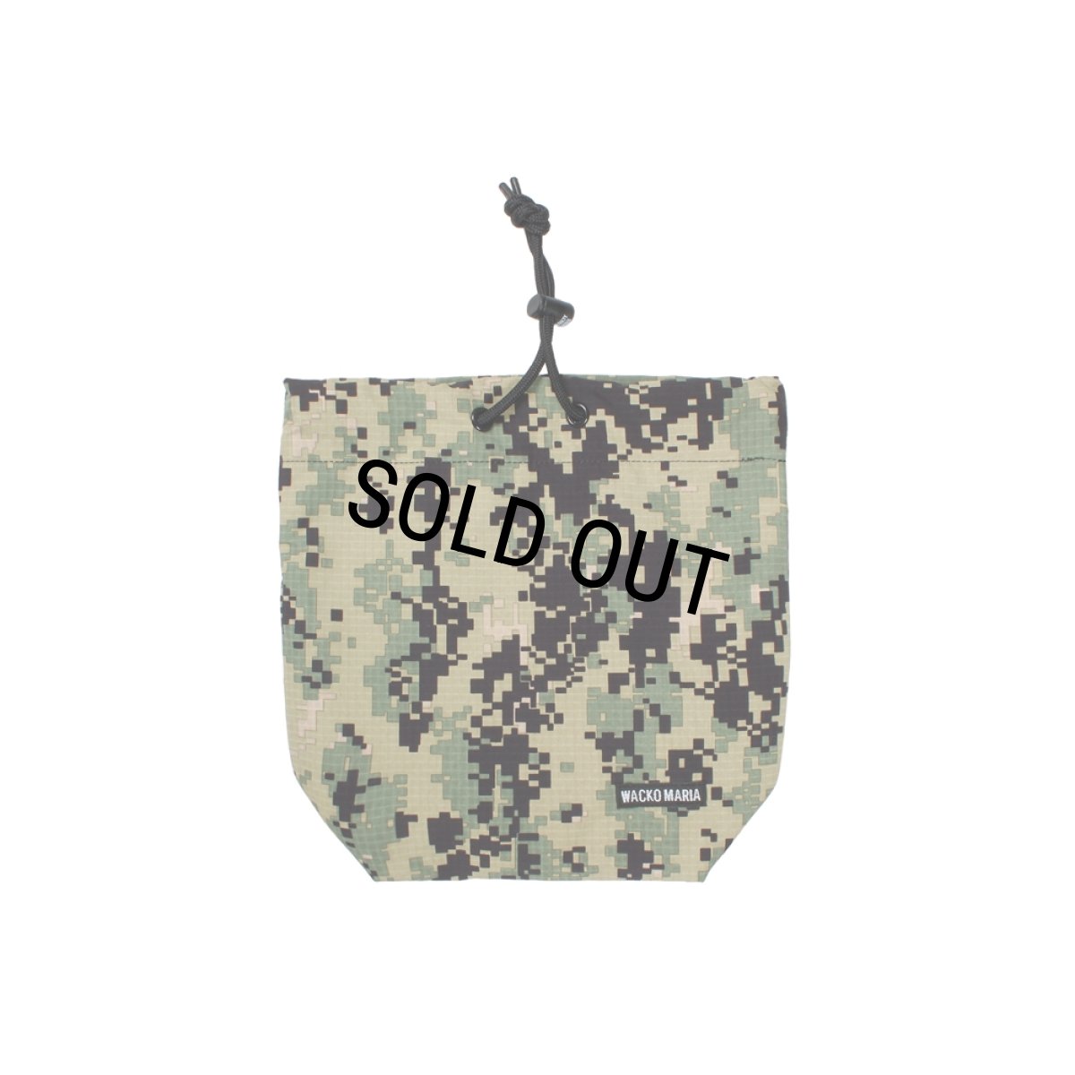 画像2: WACKO MARIA/DIGITAL CAMO DRAWSTRING BAG（KHAKI）［デジタルカモドローストリングバッグ-26春夏］ (2)