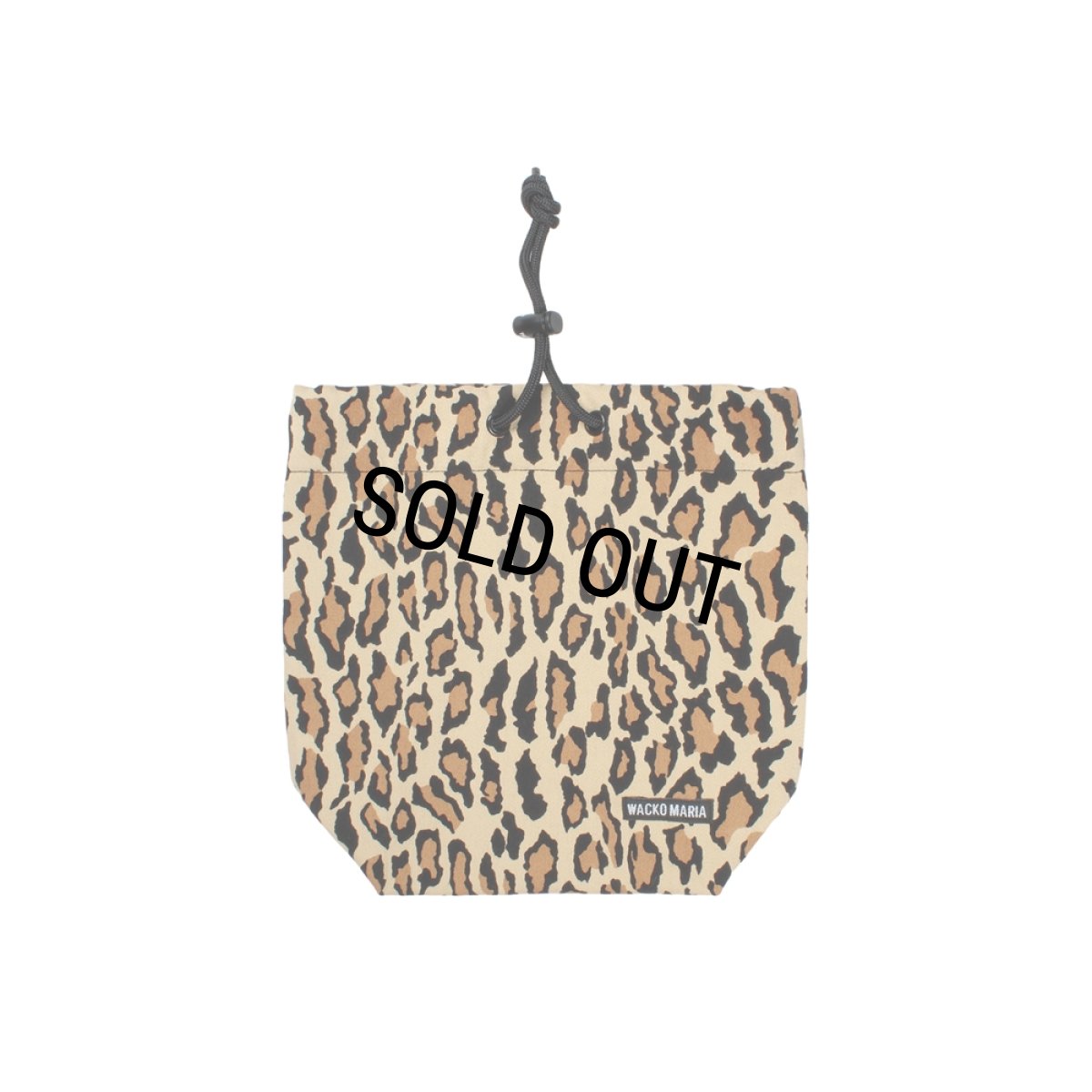 画像2: WACKO MARIA/LEOPARD DRAWSTRING BAG（BEIGE）［レオパードドローストリングバッグ-26春夏］ (2)