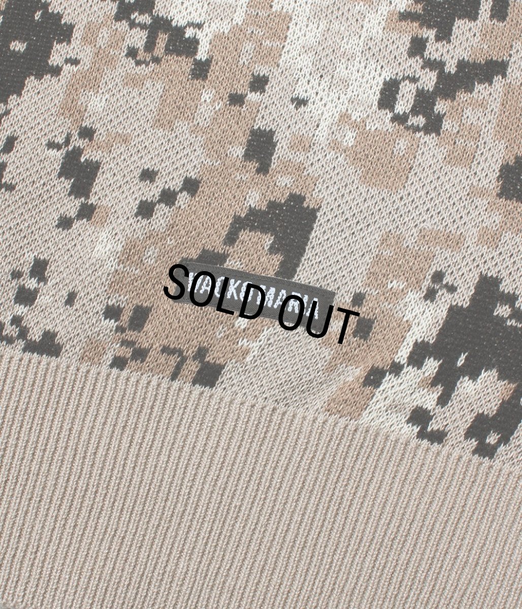 画像3: WACKO MARIA/DIGITAL CAMO JACQUARD KNIT CARDIGAN（BEIGE）［デジタルカモジャガードニットカーディガン-26春夏］ (3)