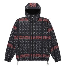 画像1: BlackEyePatch/GRILLZ JEWELZ PATTERNED SHELL JACKET（BLACK） (1)