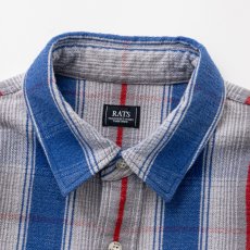 画像3: RATS/COTTON FLANNEL CHECK SHIRT（GRAY/BLUE CHECK）［コットンフランネルチェックシャツ-26春夏］ (3)