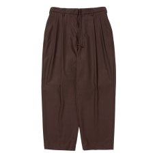 画像1: COOTIE PRODUCTIONS/T/W Twill 2 Tuck Wide Easy Trousers（Brown）［ツータックワイドイージートラウザース-26春夏］ (1)