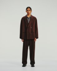 画像3: COOTIE PRODUCTIONS/T/W Twill 2 Tuck Wide Easy Trousers（Brown）［ツータックワイドイージートラウザース-26春夏］ (3)