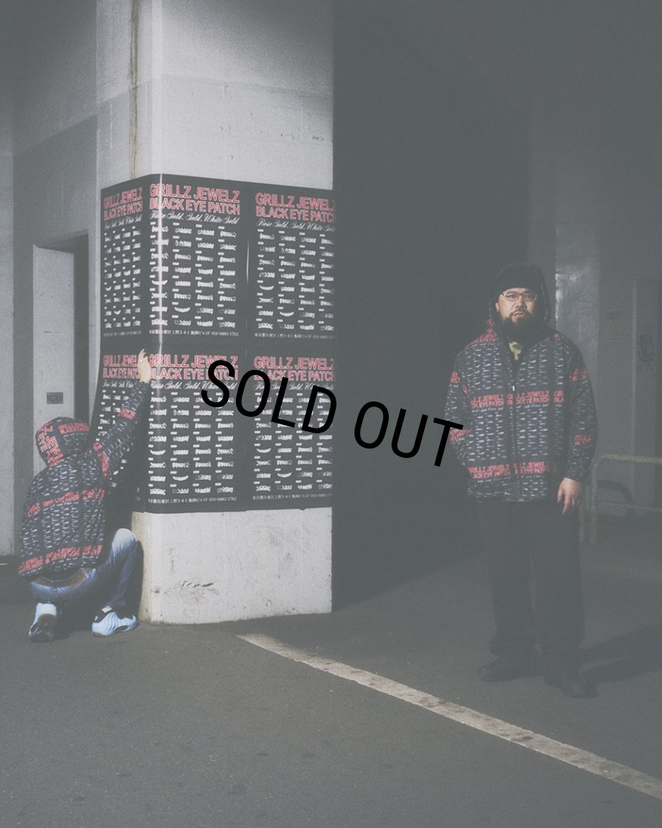 画像4: BlackEyePatch/GRILLZ JEWELZ PATTERNED SHELL JACKET（BLACK） (4)