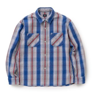 RATS/COTTON FLANNEL CHECK SHIRT（GRAY/BLUE CHECK）［コットン