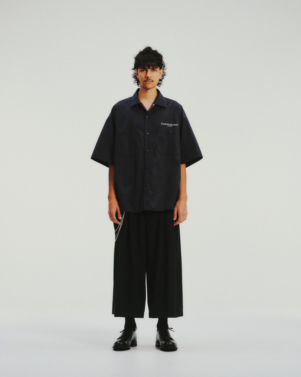 画像5: COOTIE PRODUCTIONS/T/W Twill Shin Cut Wide Easy Trousers（Black）［シンカットワイドイージートラウザース-26春夏］ (5)