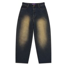 画像2: BlackEyePatch/B EMBLEM BAGGY JEANS（DARK INDIGO） (2)