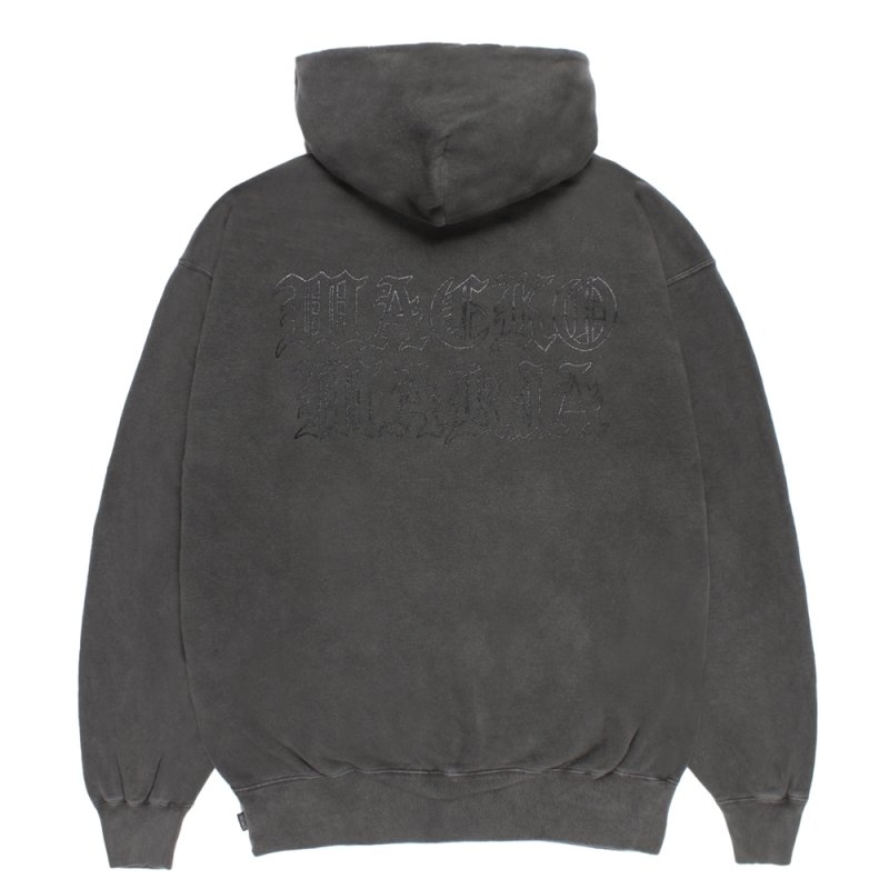 画像2: WACKO MARIA/WASHED HEAVY WEIGHT ZIP HOODED SWEAT SHIRT（GRAY）［ジップアップパーカー-26春夏］
