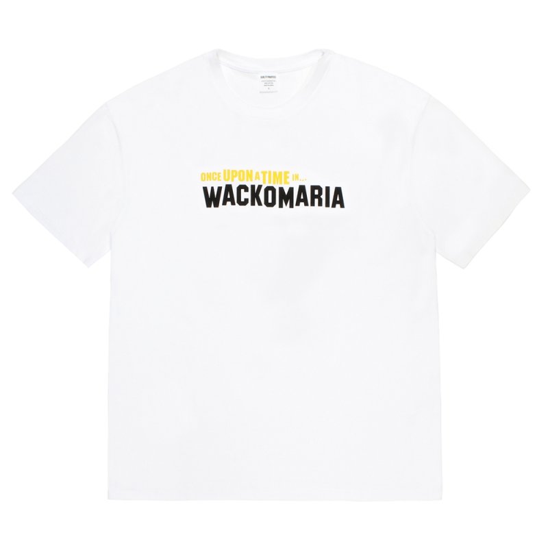 画像1: WACKO MARIA/WASHED HEAVY WEIGHT T-SHIRT（WHITE）［プリントT-26春夏］