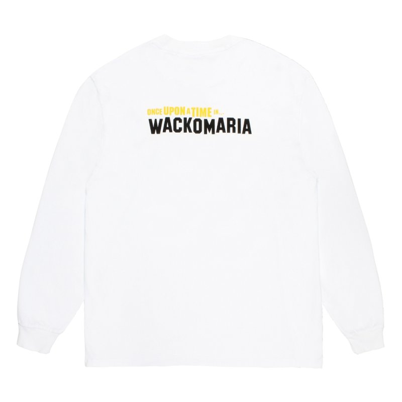 画像2: WACKO MARIA/WASHED HEAVY WEIGHT LONG SLEEVE T-SHIRT（WHITE）［プリント長袖T-26春夏］