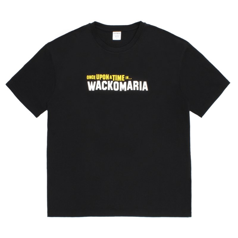 画像1: WACKO MARIA/WASHED HEAVY WEIGHT T-SHIRT（BLACK）［プリントT-26春夏］