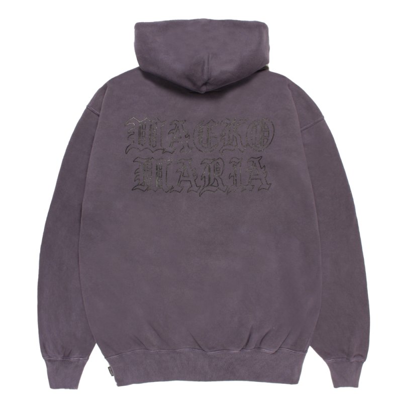 画像2: WACKO MARIA/WASHED HEAVY WEIGHT ZIP HOODED SWEAT SHIRT（PURPLE）［ジップアップパーカー-26春夏］