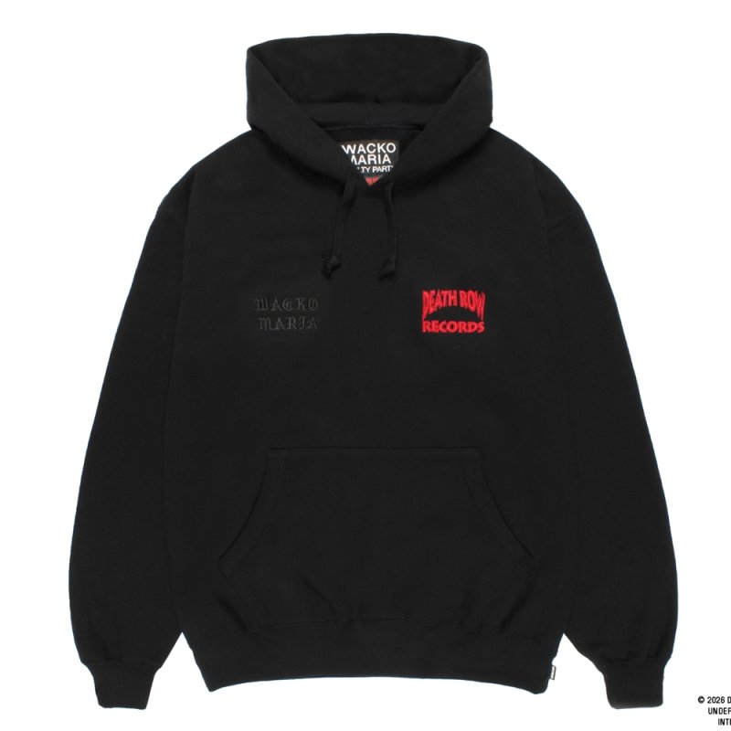 画像1: WACKO MARIA/DEATH ROW RECORDS / HEAVY WEIGHT HOODED SWEAT SHIRT（BLACK）［プルオーバーパーカー-26春夏］