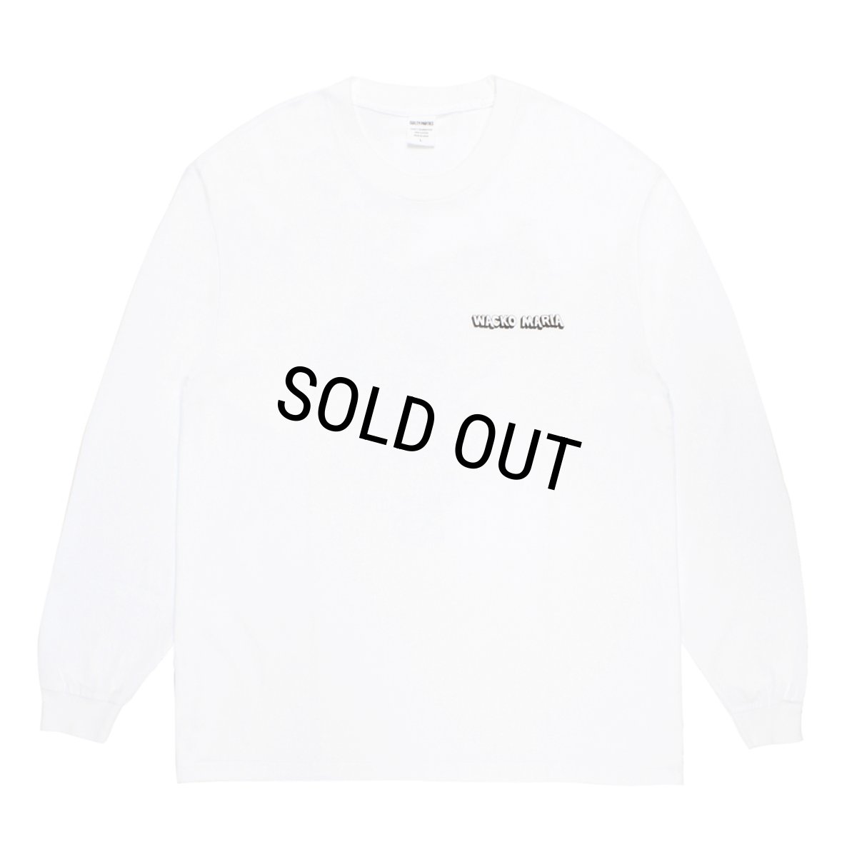 画像2: WACKO MARIA/WASHED HEAVY WEIGHT LONG SLEEVE T-SHIRT（WHITE）［プリント長袖T-26春夏］ (2)