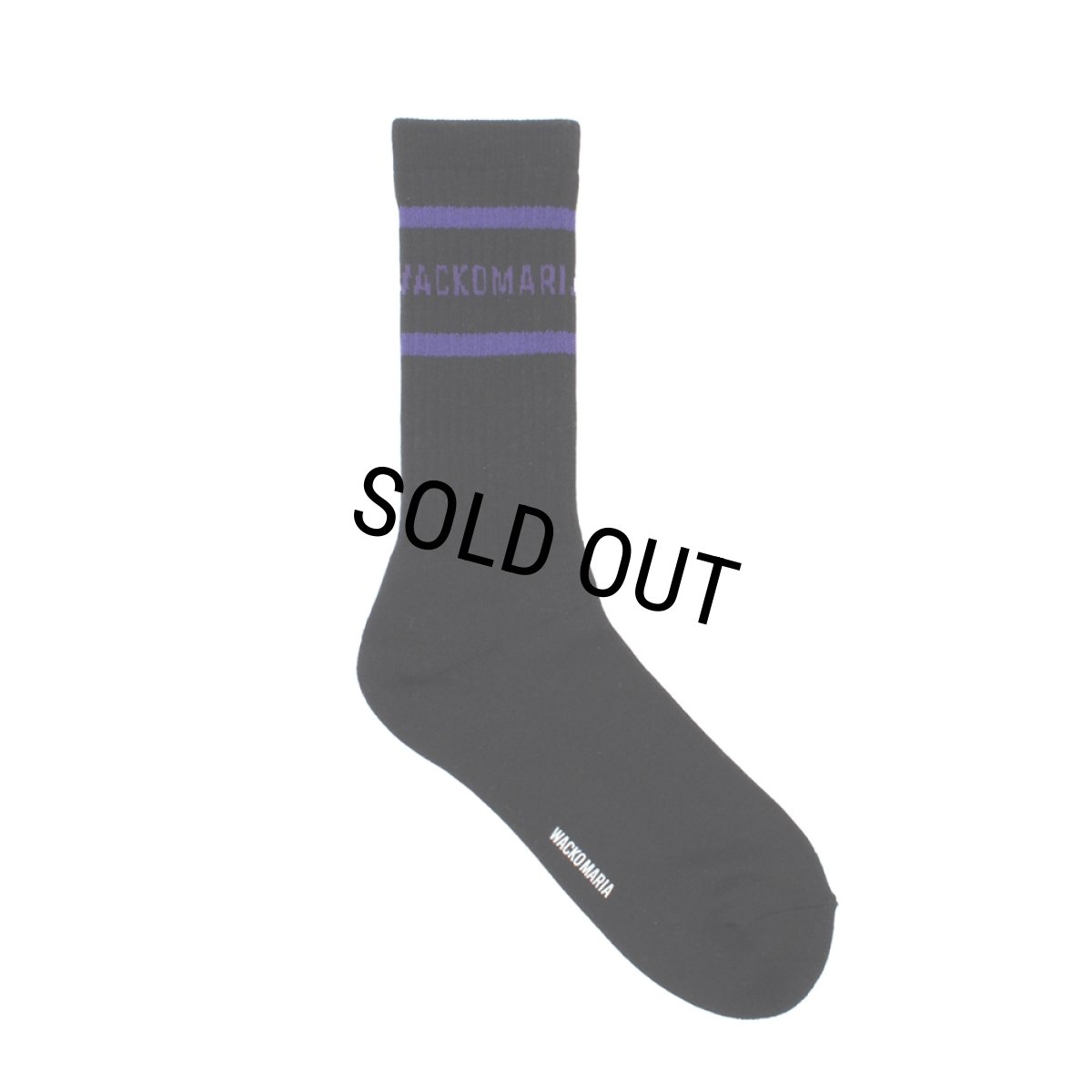 画像1: WACKO MARIA/LOGO JACQUARD SOCKS（BLACK/NAVY）［ロゴジャガードソックス-26春夏］ (1)