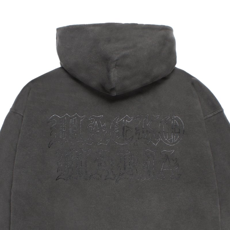 画像3: WACKO MARIA/WASHED HEAVY WEIGHT ZIP HOODED SWEAT SHIRT（GRAY）［ジップアップパーカー-26春夏］