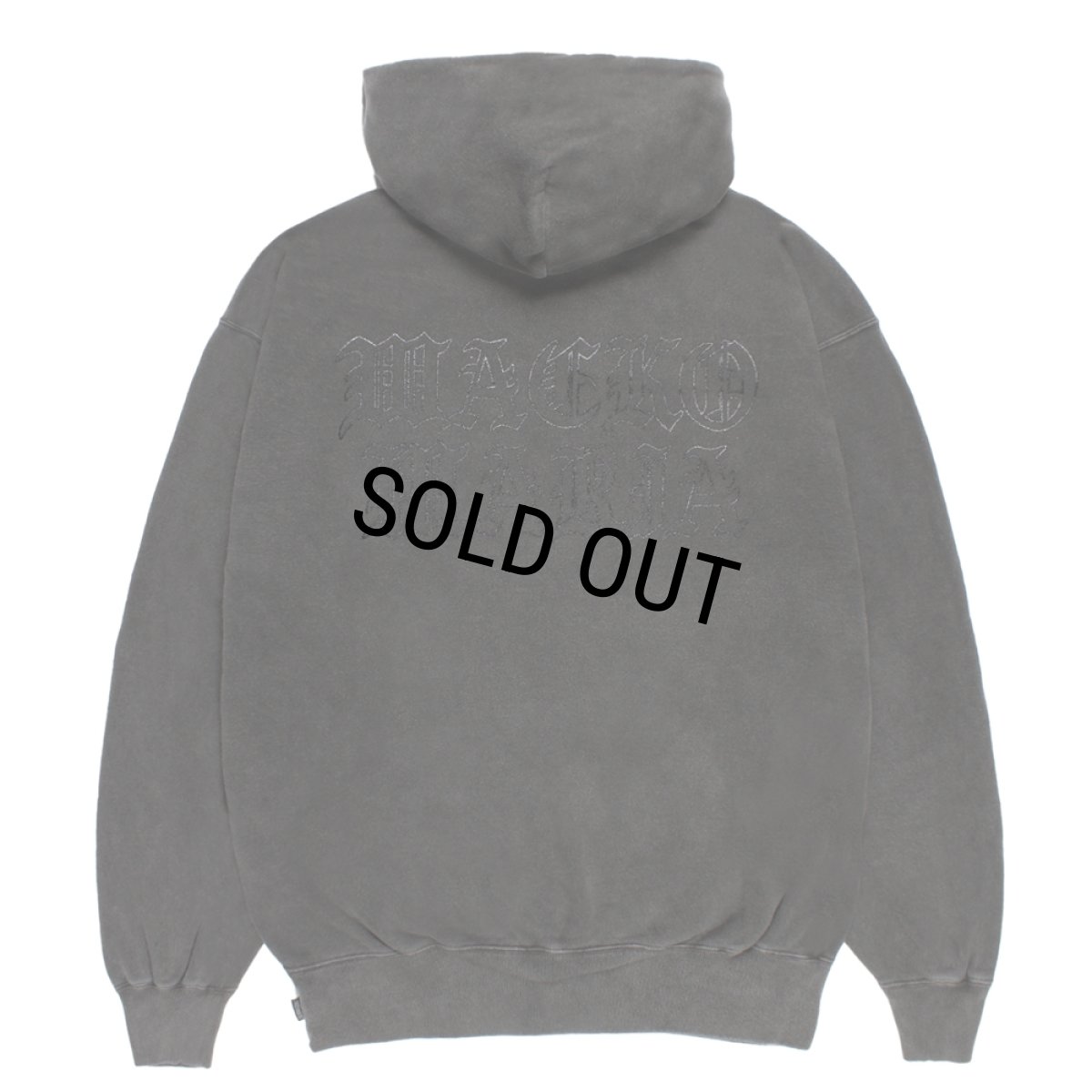 画像2: WACKO MARIA/WASHED HEAVY WEIGHT ZIP HOODED SWEAT SHIRT（GRAY）［ジップアップパーカー-26春夏］ (2)