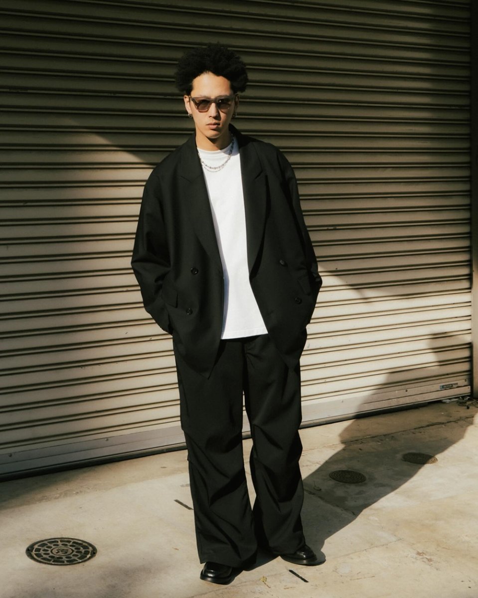 画像9: COOTIE PRODUCTIONS/Ny/Wo Twill Utility Wide Easy Trousers（Black）［ユーティリティーワイドイージートラウザース-26春夏］ (9)
