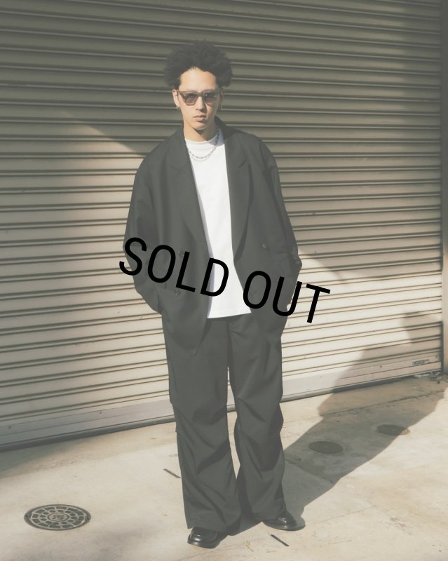 COOTIE PRODUCTIONS/Ny/Wo Twill Utility Wide Easy Trousers（Black
