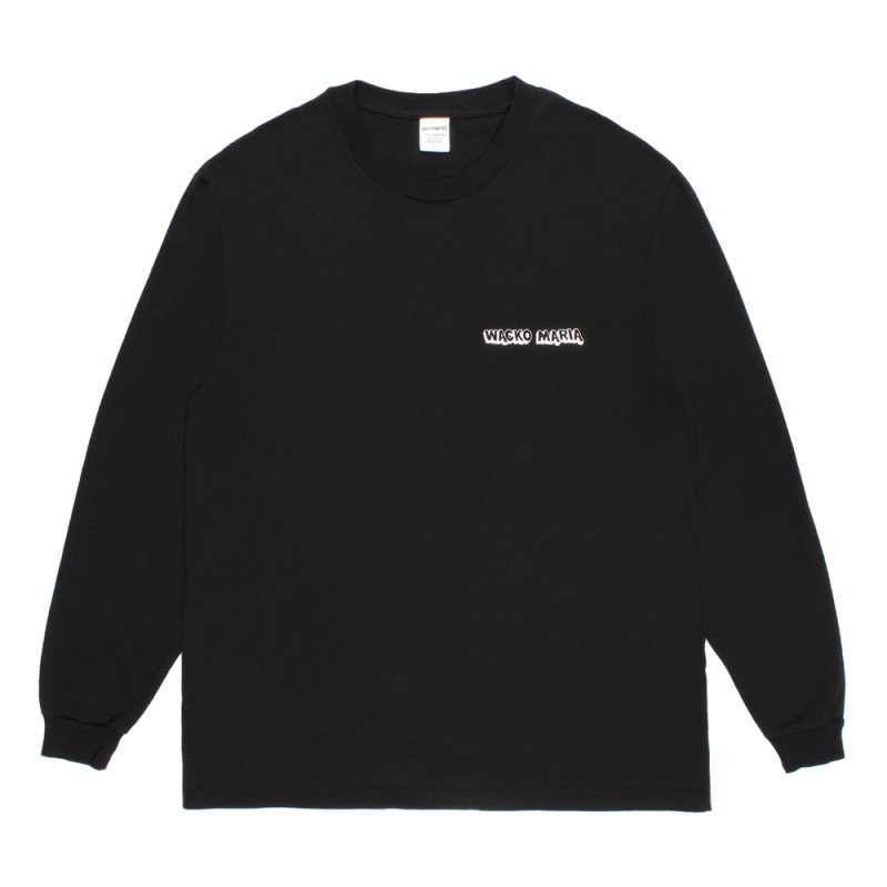 画像1: WACKO MARIA/WASHED HEAVY WEIGHT LONG SLEEVE T-SHIRT（BLACK）［プリント長袖T-26春夏］