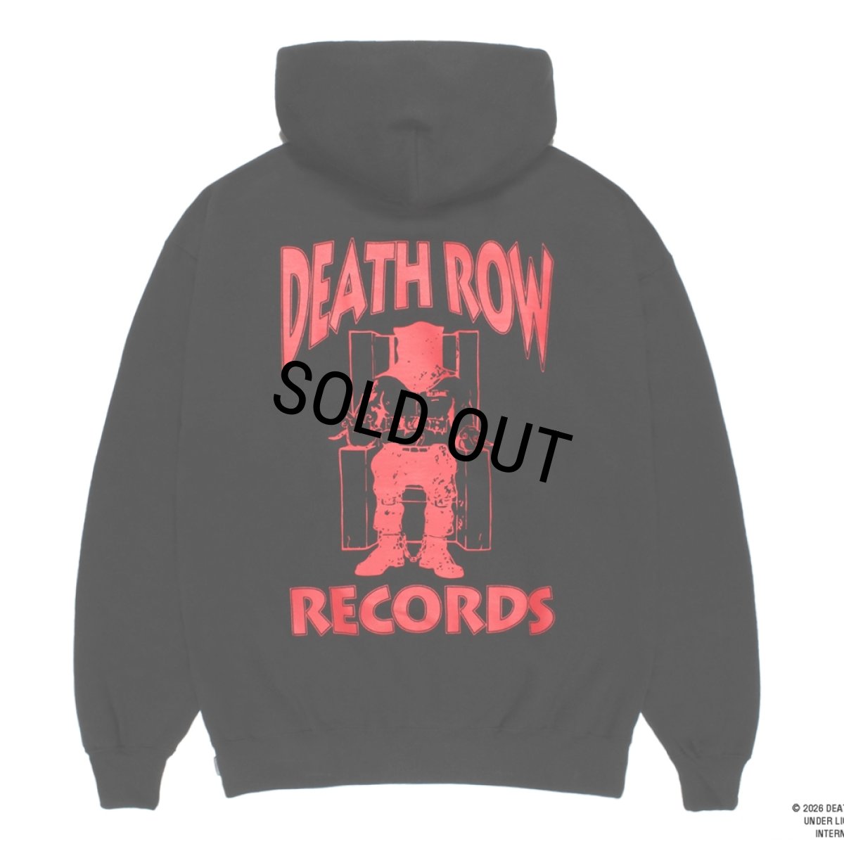 画像1: WACKO MARIA/DEATH ROW RECORDS / HEAVY WEIGHT HOODED SWEAT SHIRT（BLACK）［プルオーバーパーカー-26春夏］ (1)