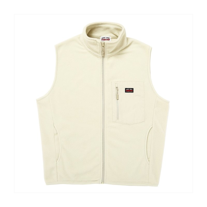 画像1: PORKCHOP/FLEECE VEST（NATURAL）［フリースベスト-25春夏］